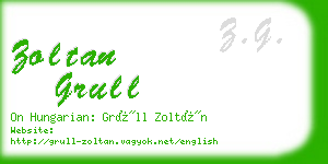 zoltan grull business card